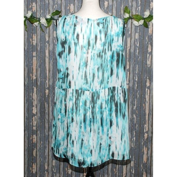 Avenue Womens Blouse Tank Top Plus Size 14W 16W Layered Ruffles Back Slit Hi-Low - Picture 6 of 11